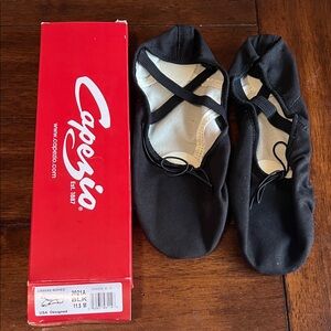 Capezio Black Canvas Dance Slippers